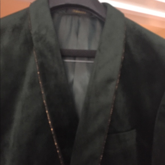 Hunter Green Velvet Sport Coat/Blazer - Picture 2 of 8